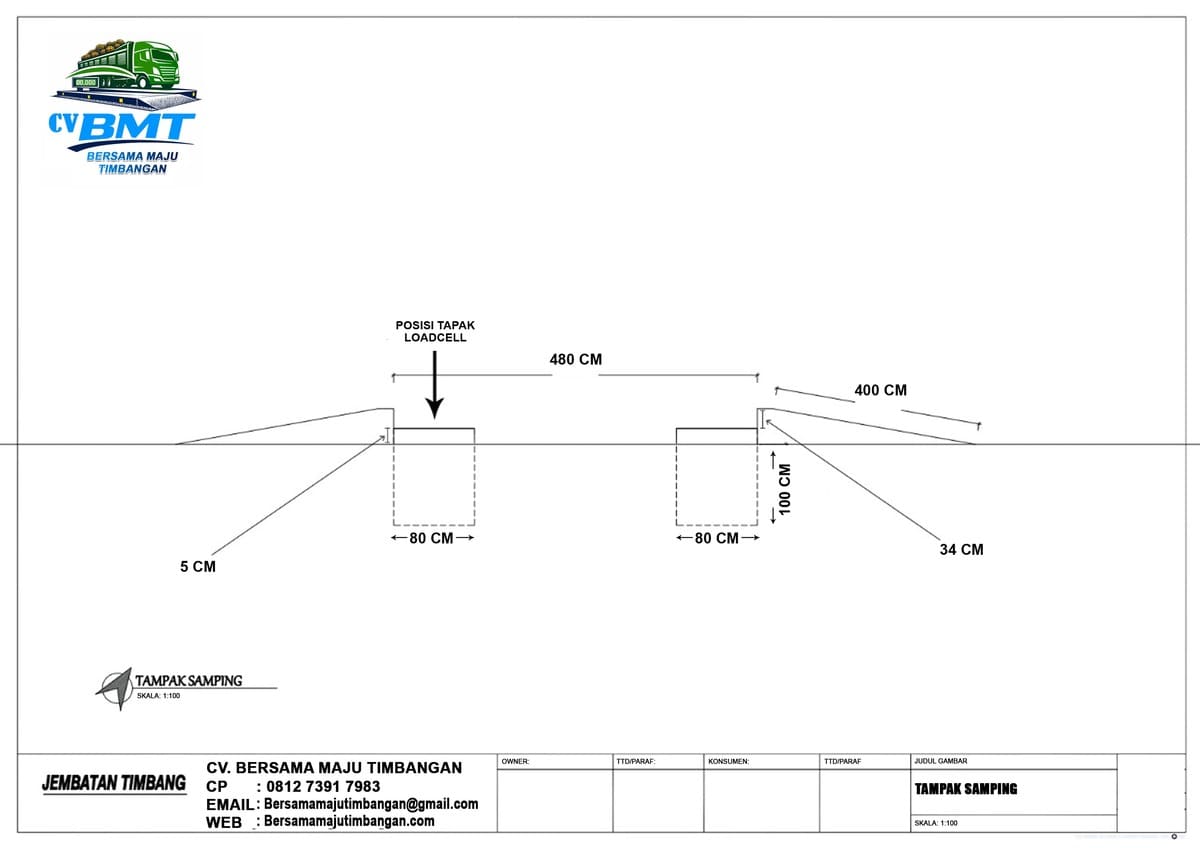 TAMPAK SAMPING 4,8 M x 2,6 M - CV BMT